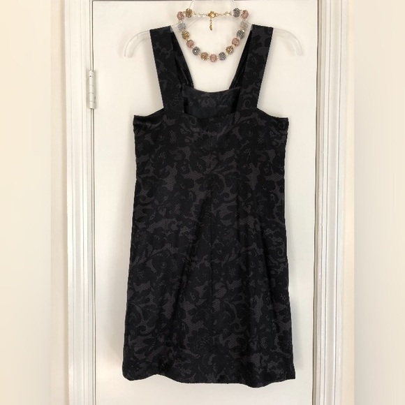 BANANA REPUBLIC Black & Gray Silk Sheath Dress NWT - Picture 4 of 8